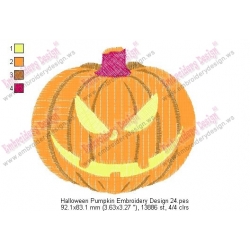 Halloween Pumpkin Embroidery Design 24
